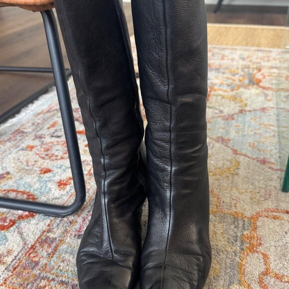 Manolo Blahnik Black Leather Boots - Picture 6 of 7